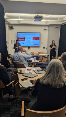 Dr Werth and Dr Coso Strong presenting their research