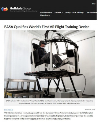 VR flight training device