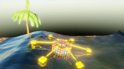 Simulation of a floating fish cage