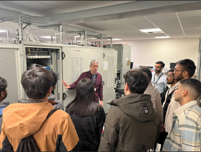 click/tap to enlarge this image... Engineering Management students at Hitachi Rail Depot
