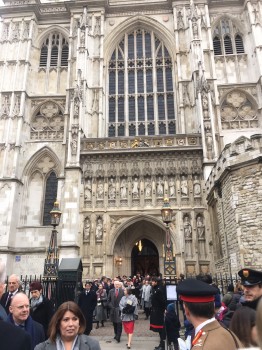 click/tap to enlarge this image... Exiting the Abbey