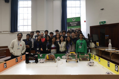 The winning team from the Queen Mary Electronics Society