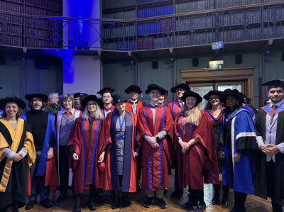 SEMS Staff  & Students Assembled in the Octagon after the Graduation Ceremony