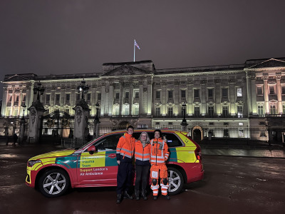 Lily and Karen on their night shift with the London Air Ambulance