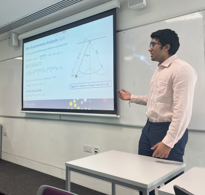 Yash Vaghela presenting his work