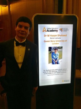 click/tap to enlarge this image... Dr Hasan Shaheed receives NTF award & leads Research-teaching integration Seminar