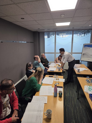 Dr Shah leading interactive workshop activity with participants