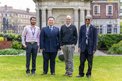 click/tap to enlarge this image... Rajdeep Mondal, Dr Chinnapat Panwisawas, Dr Paul Shelley and Professor Sir Harry Bhadeshia