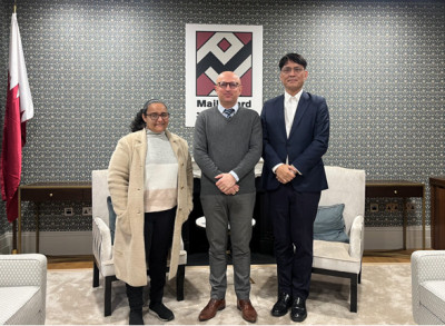 Dr Mouna Chetehouna and Dr Jae-Hwan Park at the Qatar Embassy