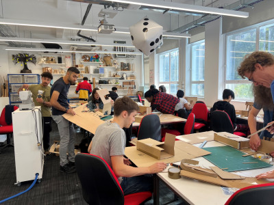 DICE students in the Design Studio
