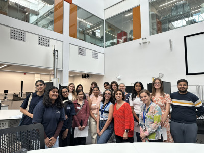 Some of the group pose for a photo at the end of the day